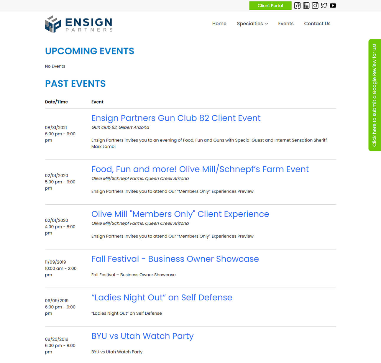 event page